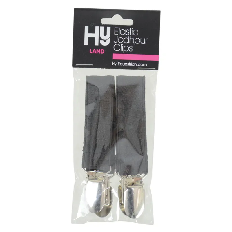 Hy Equestrian Elastic Jodhpur Clips in Black