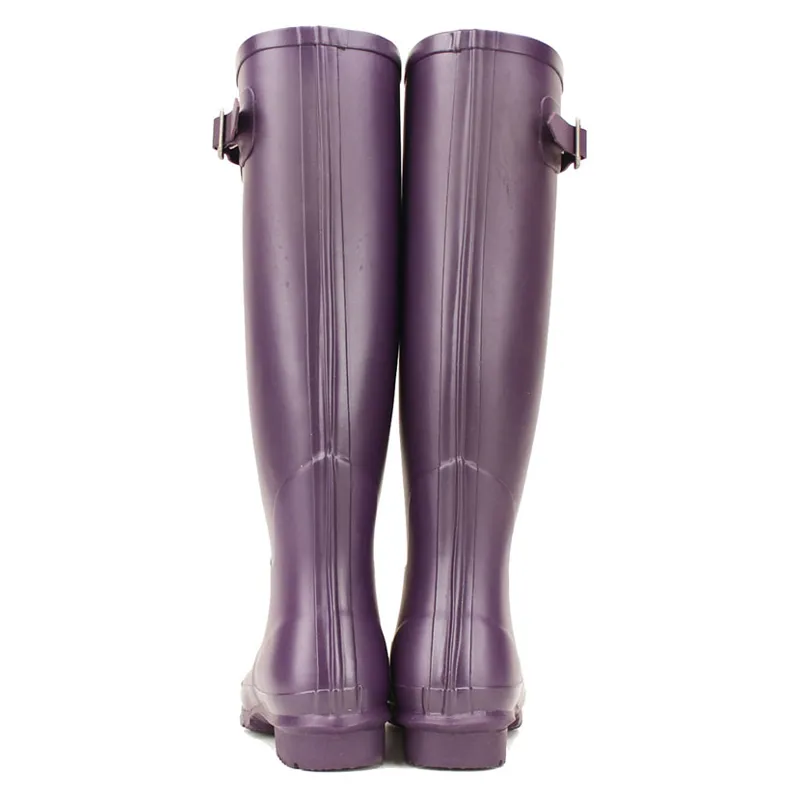 Rockfish Women's Tall Standard Matt Wellington Boots in Purple Grape-3