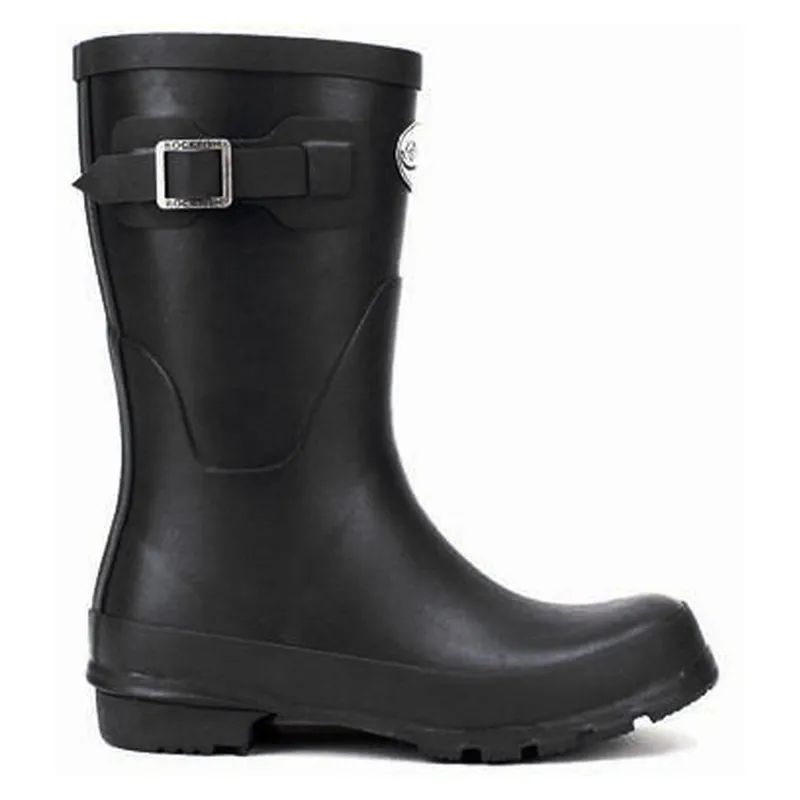Rockfish Women's Short Matt Wellington Boots in Black-2