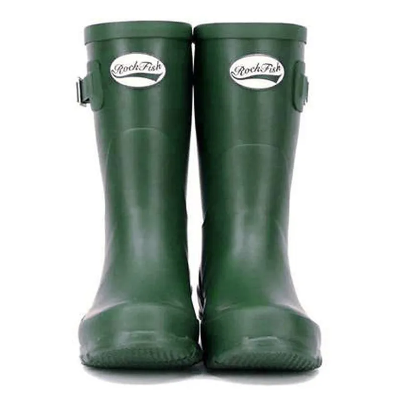 Rockfish Women's Short Matt Wellington Boots in Racing Green-1