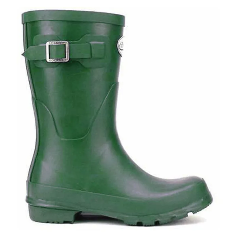 Rockfish Women's Short Matt Wellington Boots in Racing Green-2