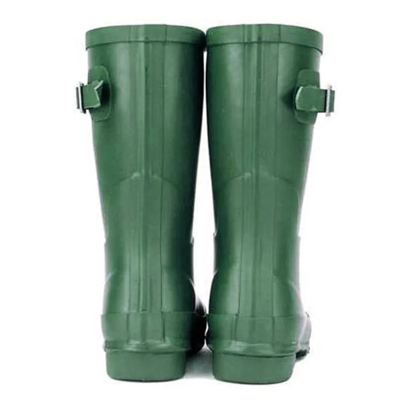 Rockfish Women's Short Matt Wellington Boots in Racing Green-3