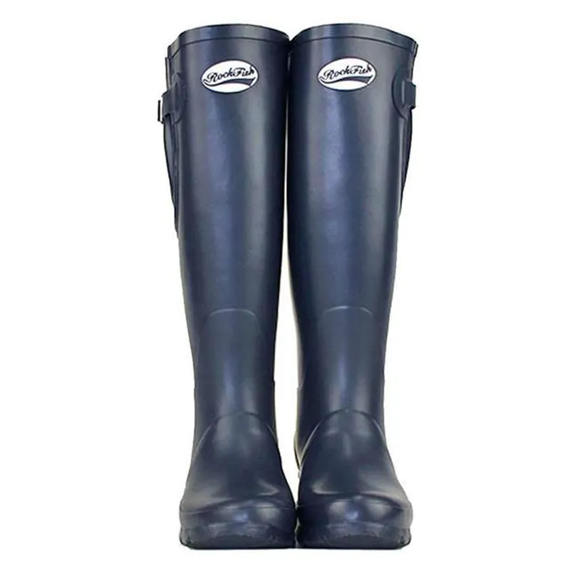 Rockfish Women's Tall Adjustable Matt Wellington Boots in Our Navy-1