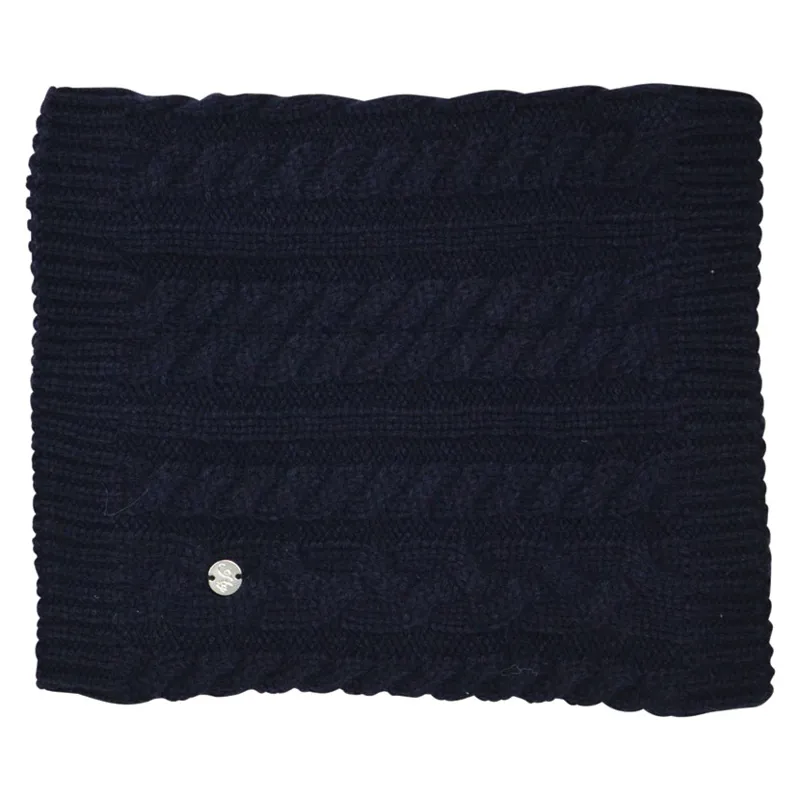 Hy Equestrian Meribel Cable Knit Snood in Navy
