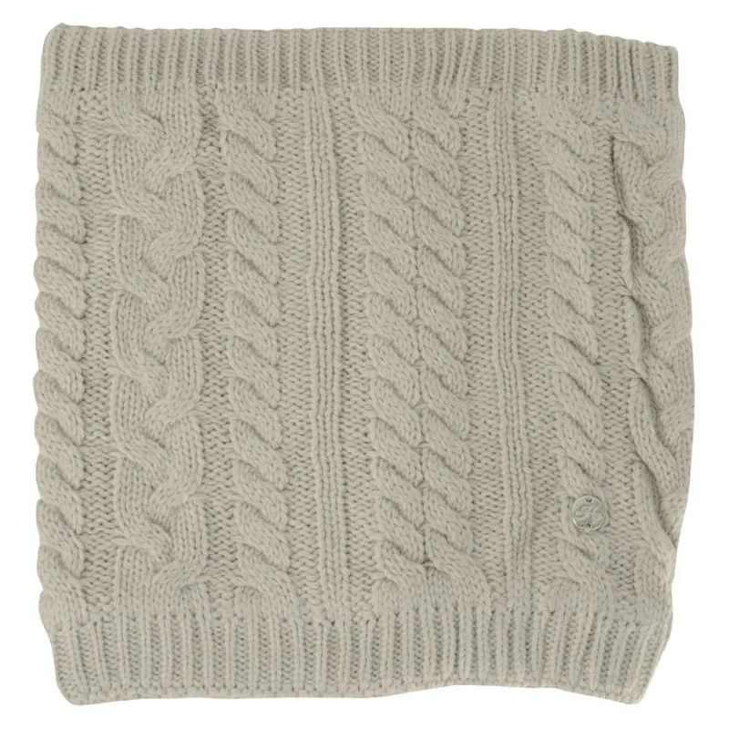 Hy Equestrian Meribel Cable Knit Snood in Oatmeal