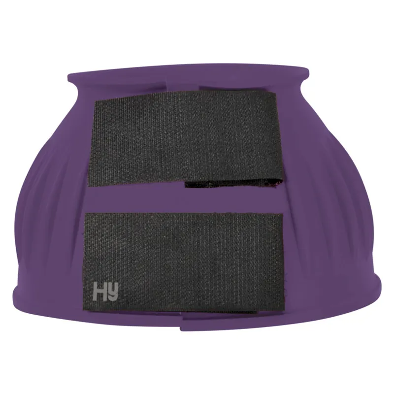 Hy Equestrian Rubber Over Reach Boots - - Purple Medium