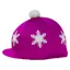 Hy Equestrian Snowflake With Pom Pom Hat Cover in Dark Cerise