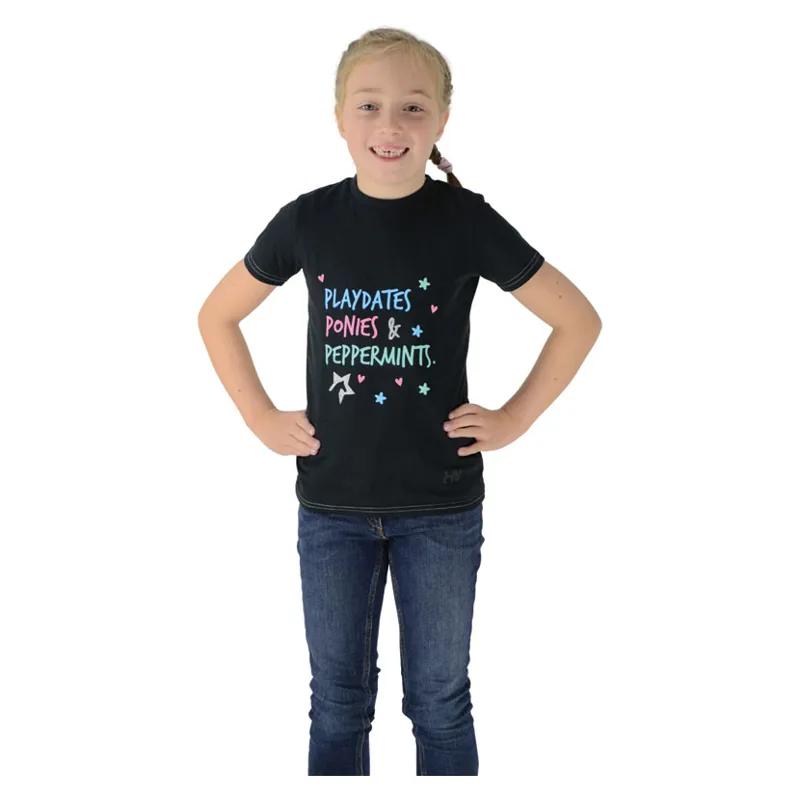 Hy Fashion Zeddy Playdates T-shirt in Black/Teal