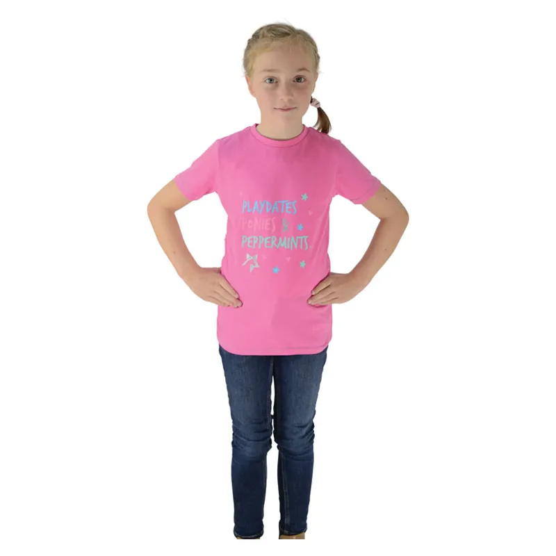 Hy Fashion Zeddy Playdates T-shirt in Azalea Pink/River Blue