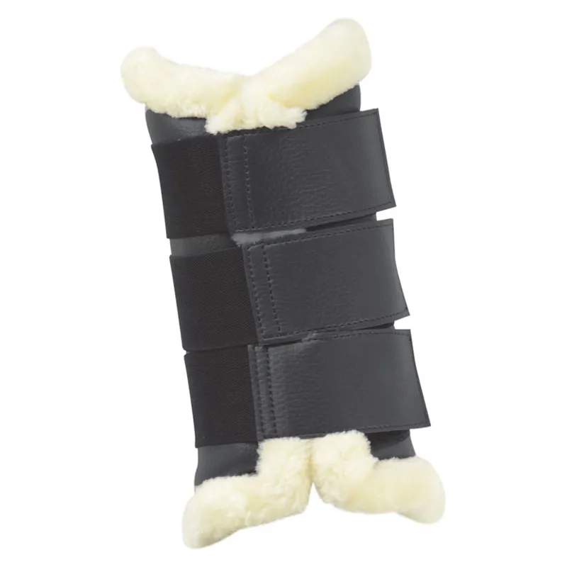 Hy Equestrian Combi Leather Brushing Boots in Black