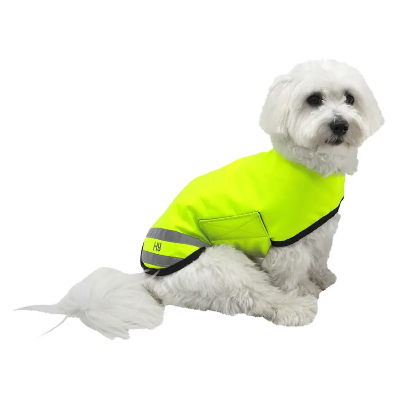 Hy Viz Reflector Waterproof Dog Coat in Yellow-5