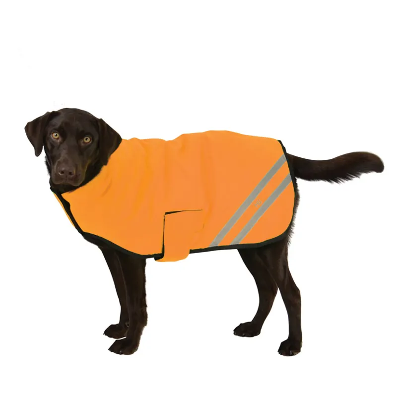 Hy Viz Reflector Waterproof Dog Coat in Orange