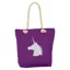 Hy Fashion Unicorn Glitter Tote Bag in Purple