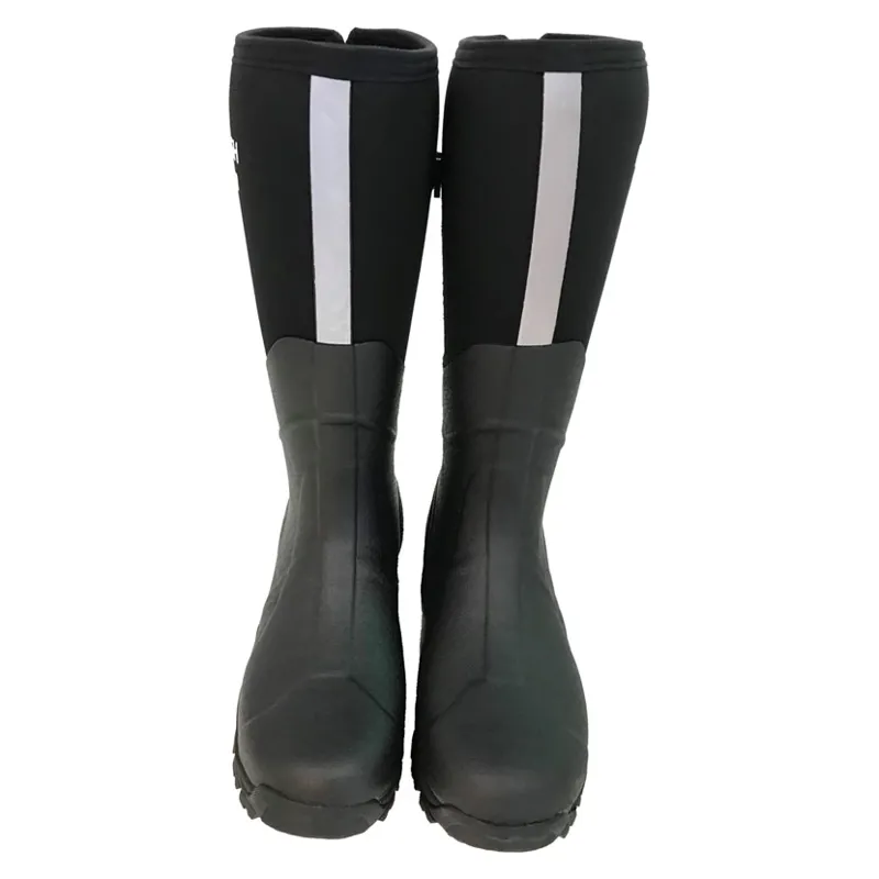 Rockfish Neoprene Lined Groundhog Wellington Boots in Black