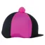 Hy Equestrian Two Tone Bobble Hat Cover in Black/Cerise