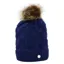 Hy Equestrian Saskatoon Knitted Bobble Hat in Navy/Peony