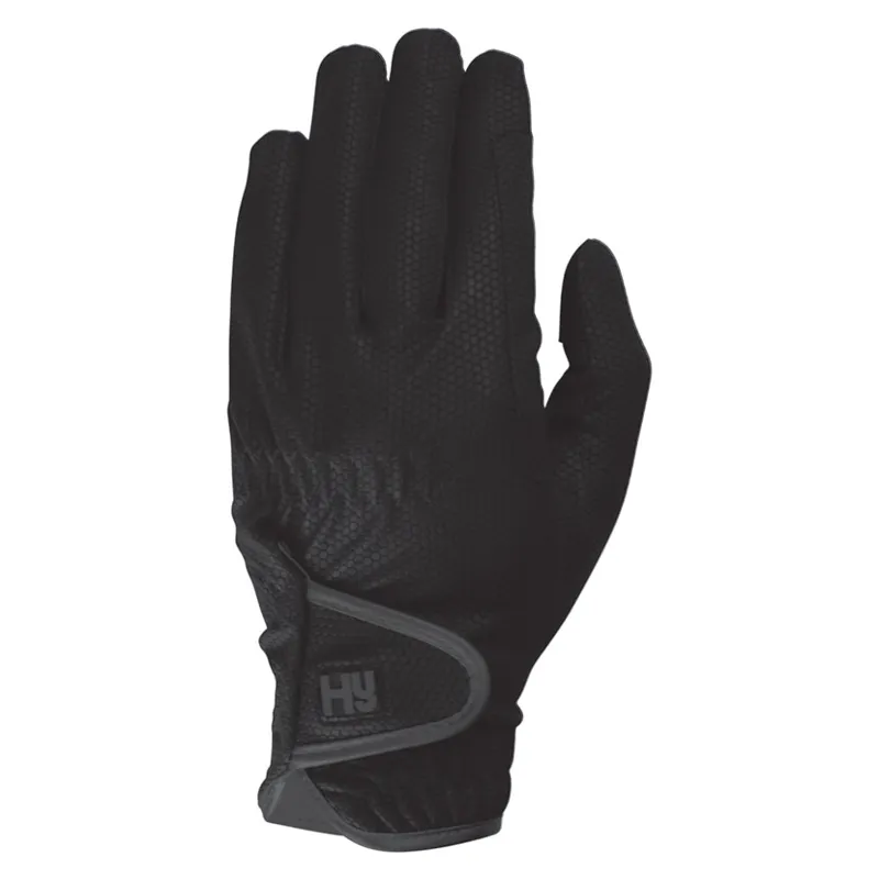 Hy Equestrian Cottenham Elite Riding Gloves in Black