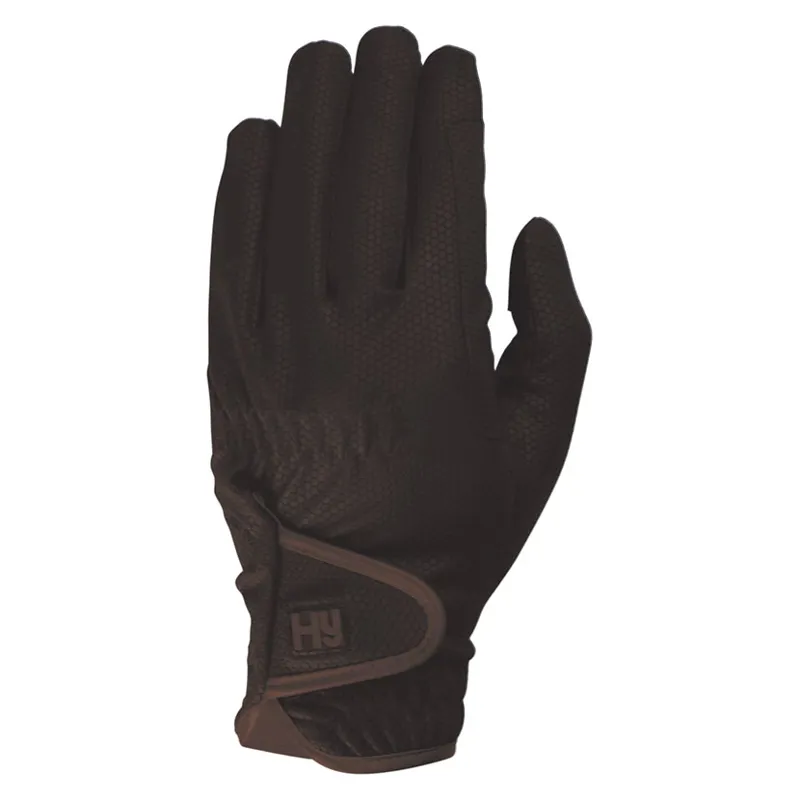 Hy Equestrian Cottenham Elite Riding Gloves in Brown