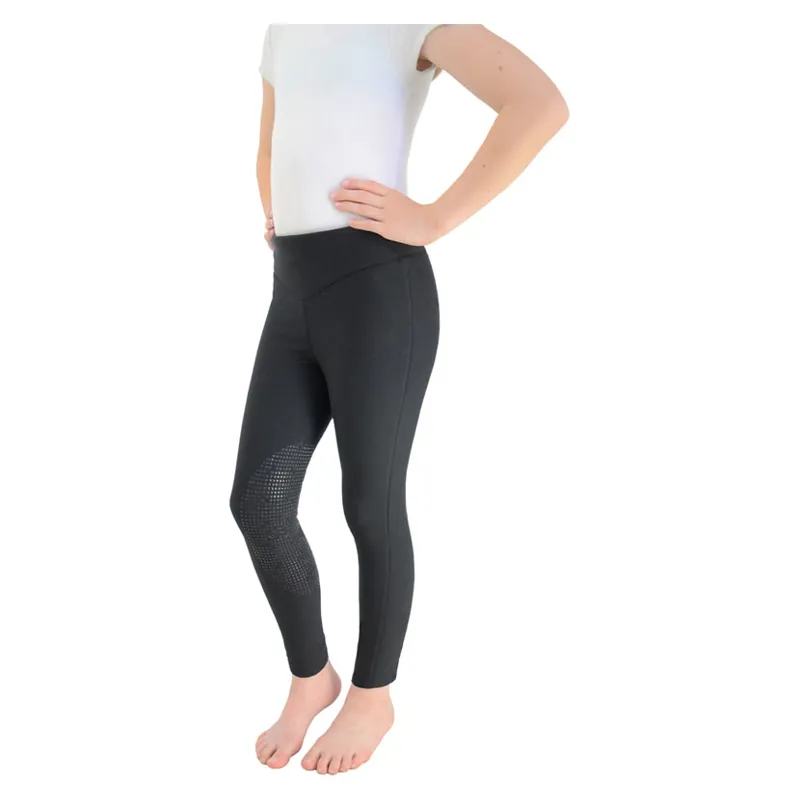 Hy Equestrian Blizzard Children's Softshell Riding Tights in Black