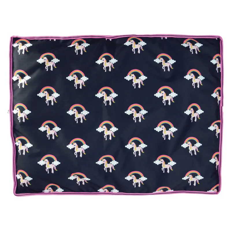 Hy Unicorn Dog Bed in Navy/Pink