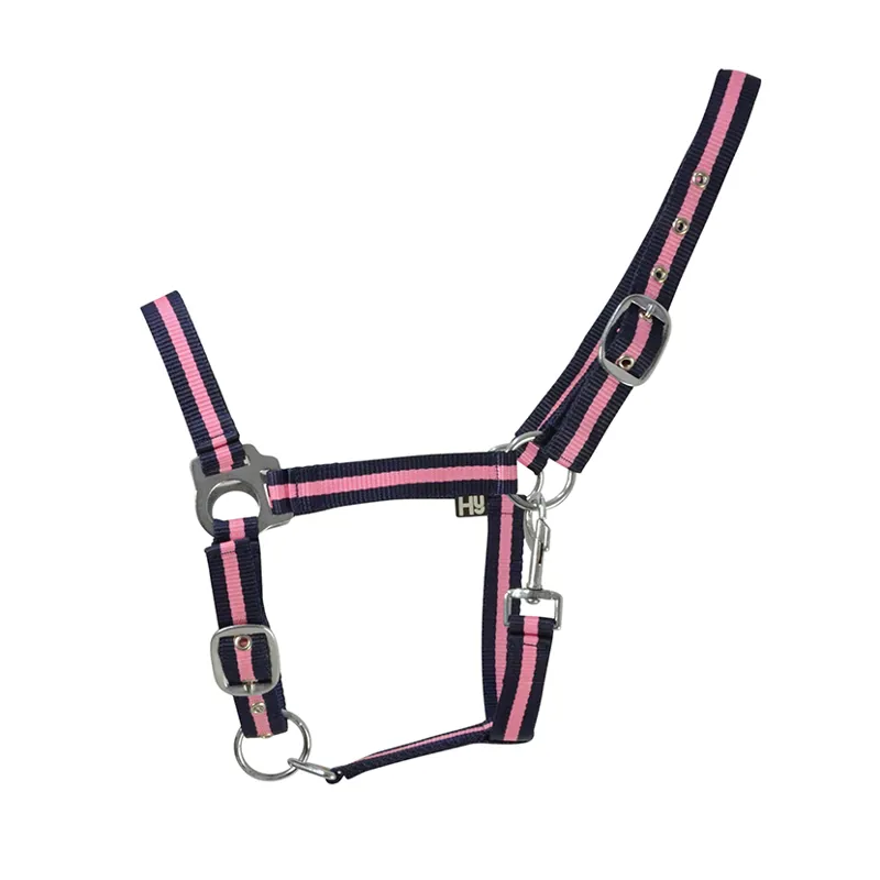Hy Two-Tone Head Collar in Navy/Baby Pink