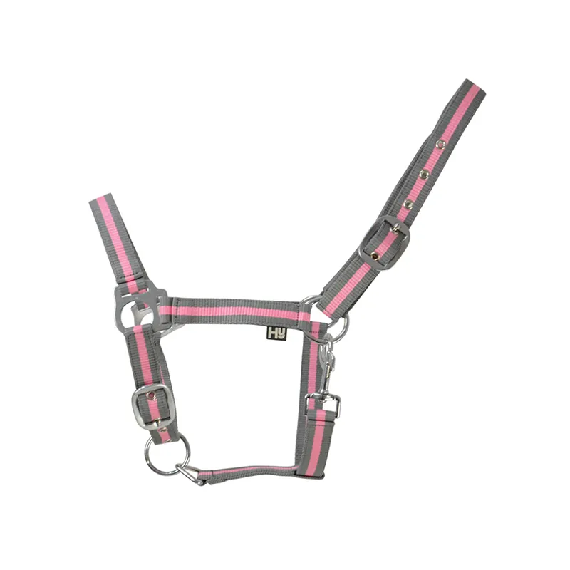 Hy Two-Tone Head Collar in Grey/Baby Pink