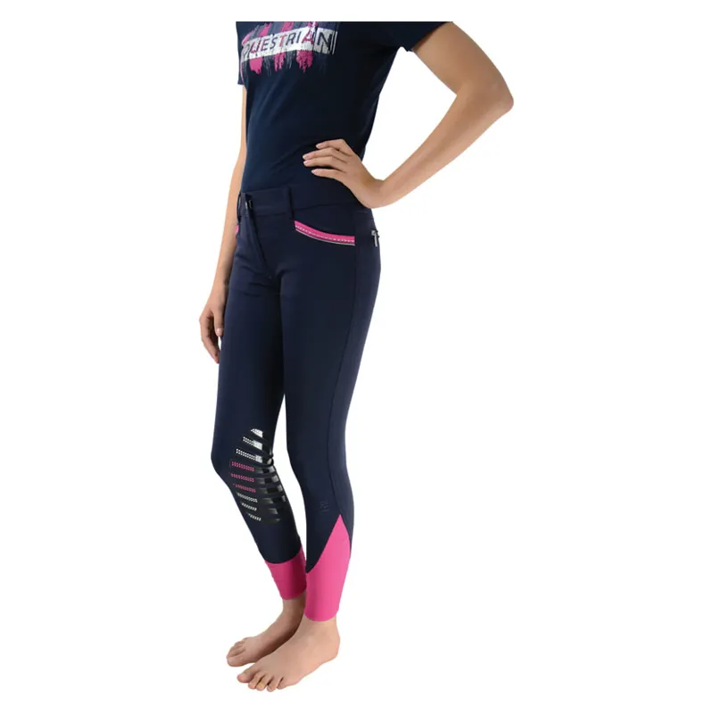 Hy Fashion Mizs Eugenie Breeches in Navy/Pink