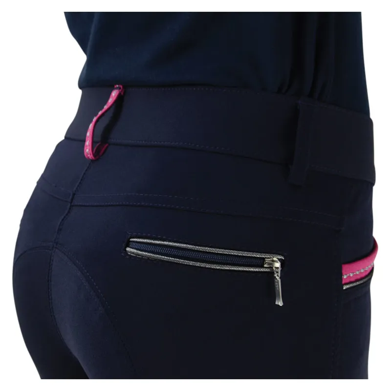 Hy Fashion Mizs Eugenie Breeches in Navy/Pink-3