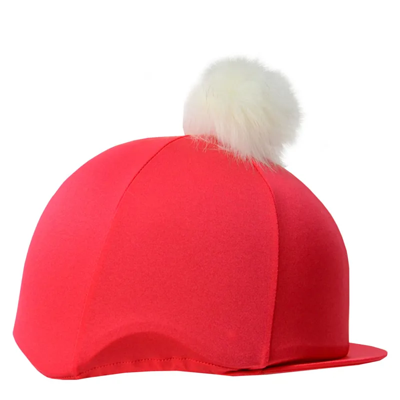 Hy Equestrian Christmas Santa Hat Cover in Red/White