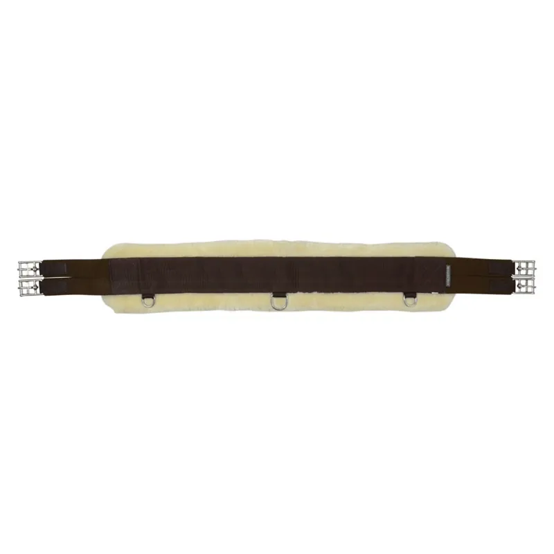 Hy Equestrian Detachable Faux Fur Elasticated Girth in Brown