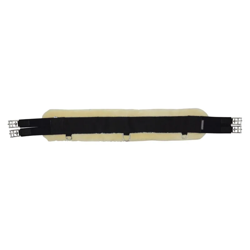 Hy Equestrian Detachable Faux Fur Elasticated Girth in Black