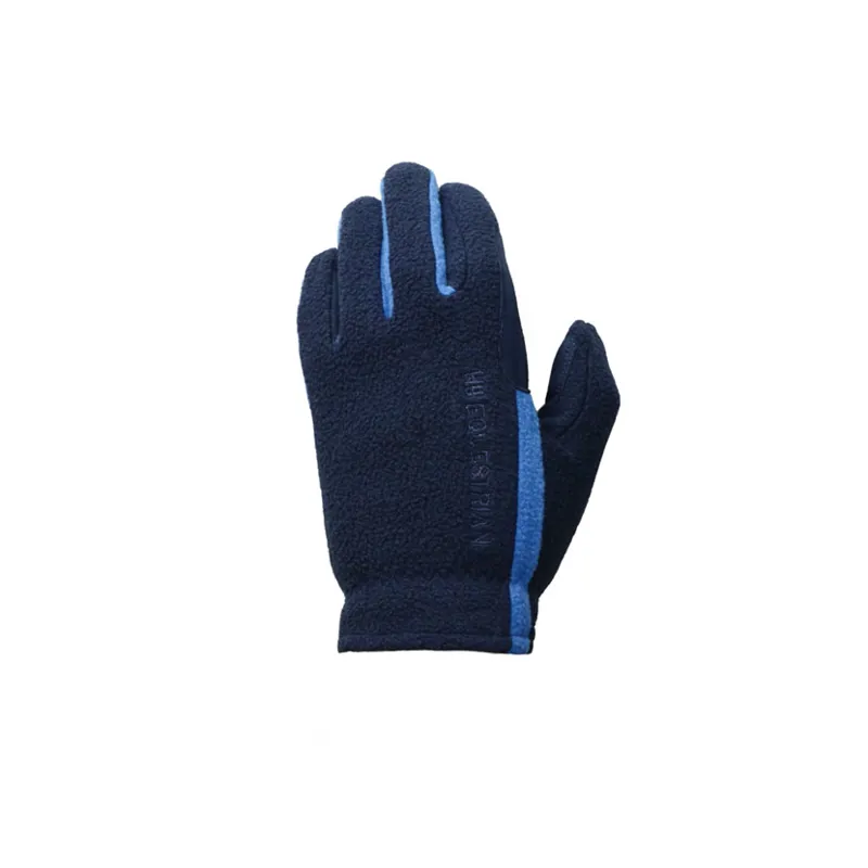 Hy Equestrian Children's Fleece Riding Gloves in Navy/Blue