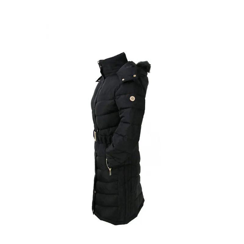 Coldstream Branxton Long Quilted Coat in Black-2