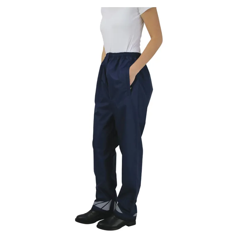 Hy Equestrian Waterproof Pull-On Over Trousers in Navy