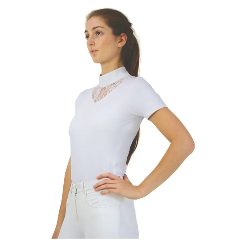 Hy Equestrian Lucie Lace Show Shirt - - White x small