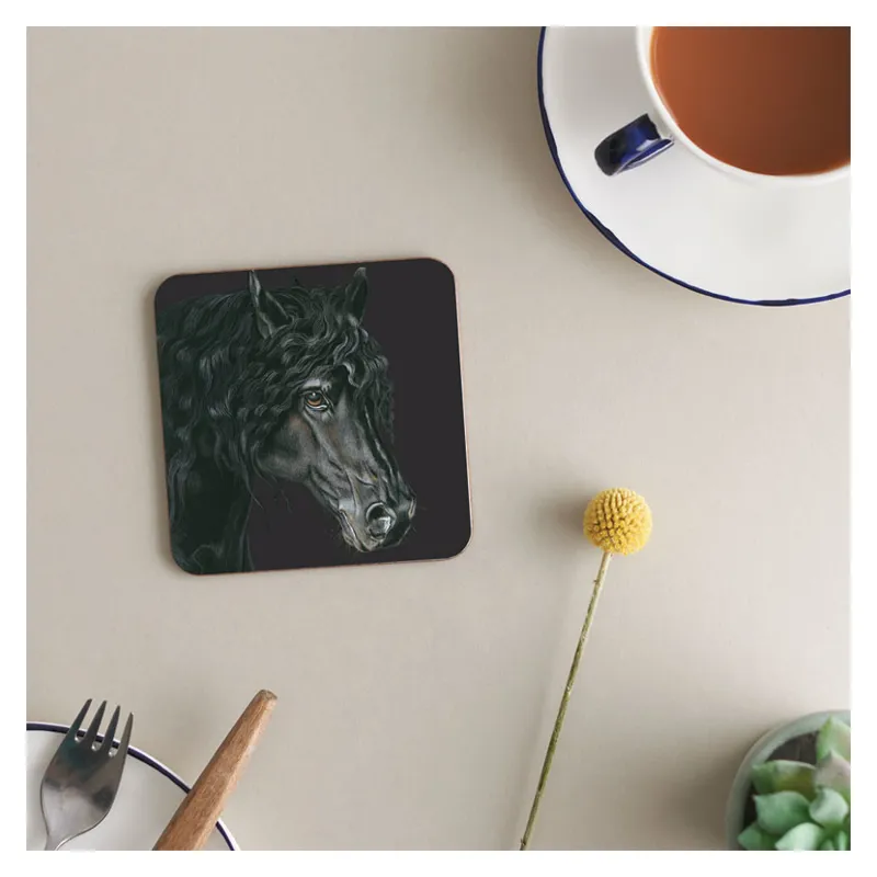 Deckled Edge 6-pack Melamine Coasters - The Friesian