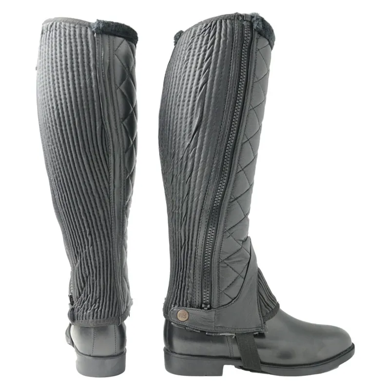 HyLAND Winter Quilted Half Chaps - - Black Large