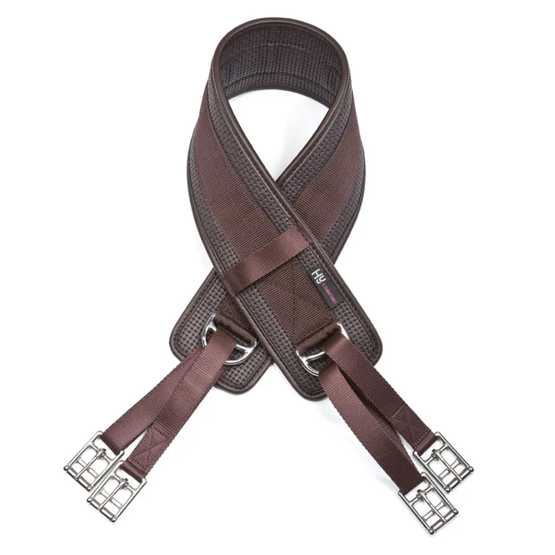 Hy Equestrian Humane Waffle Girth in Brown