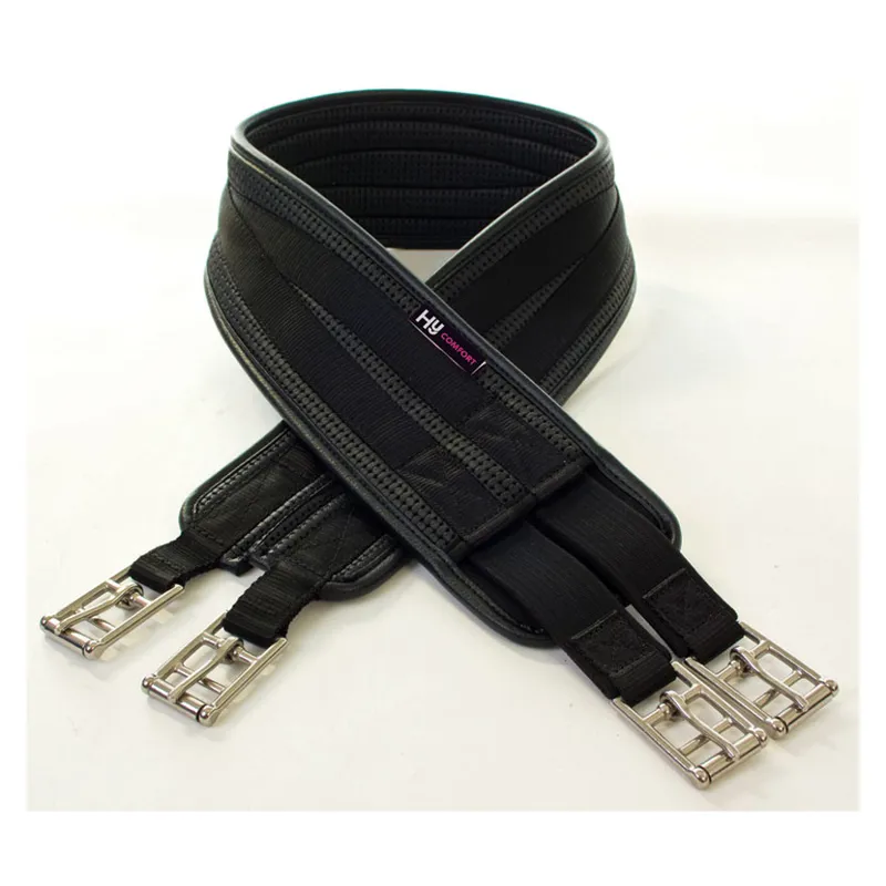 Hy Equestrian Elasticated One End Waffle Girth in Black