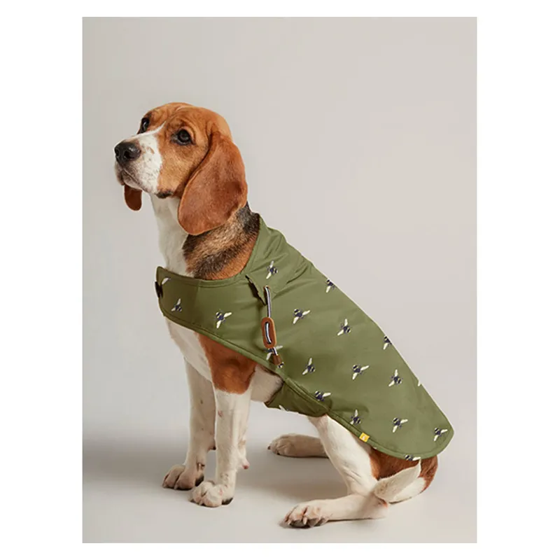 Joules Dog Raincoat in Olive Bee-2