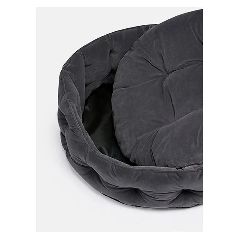 Joules Chesterfield Pet Bed in Grey-3