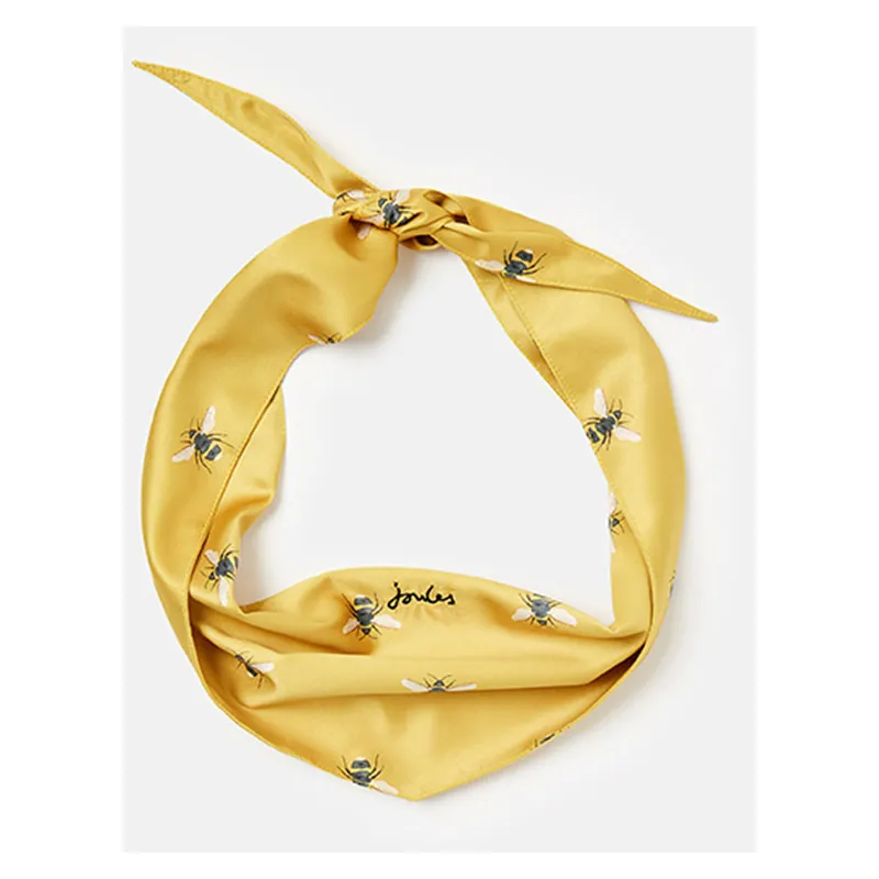 Joules Neckerchief in Gold Bee Print