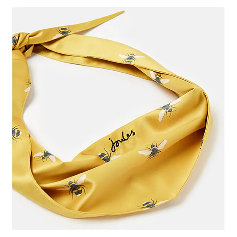 Joules Neckerchief in Gold Bee Print-2