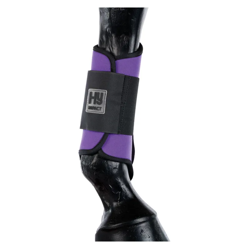 Hy Equestrian Brushing Boots in Purple