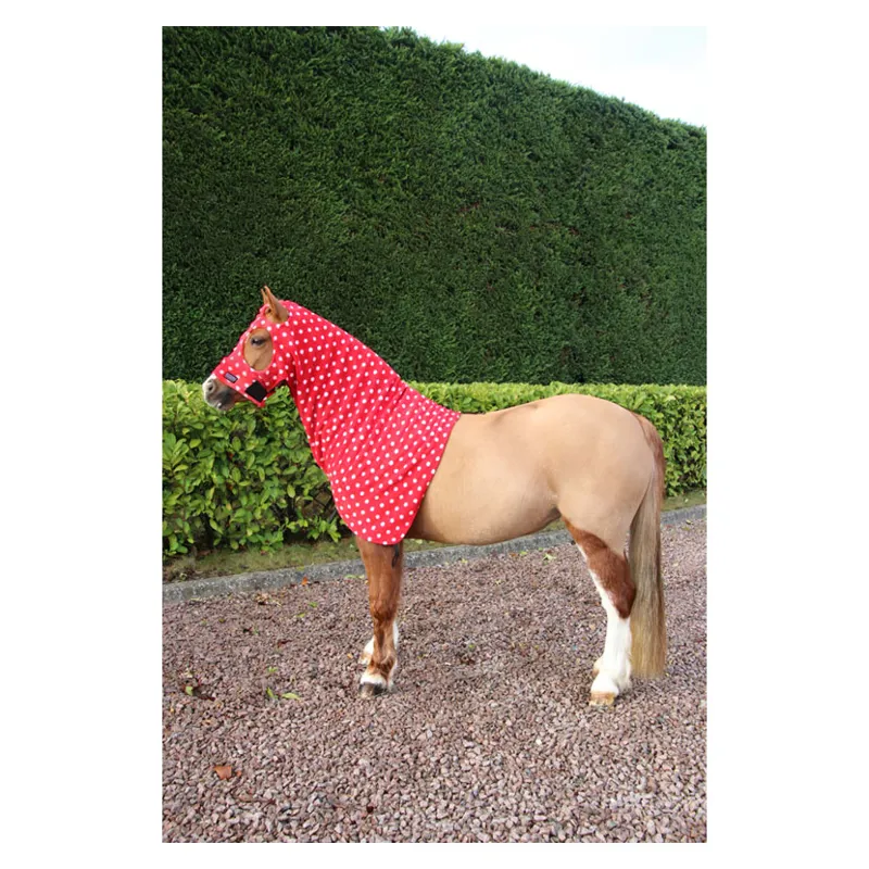 Supreme Products Dotty Fleece Hood in Rosette Red