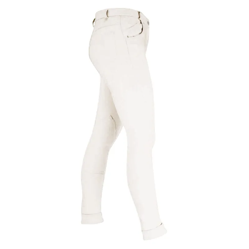Hy Equestrian Melton Ladies Jodhpurs in White-1