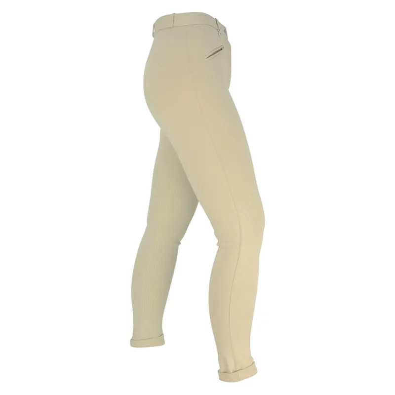 Hy Performance Raised Polka Dot Ladies Jodhpurs in Beige-1
