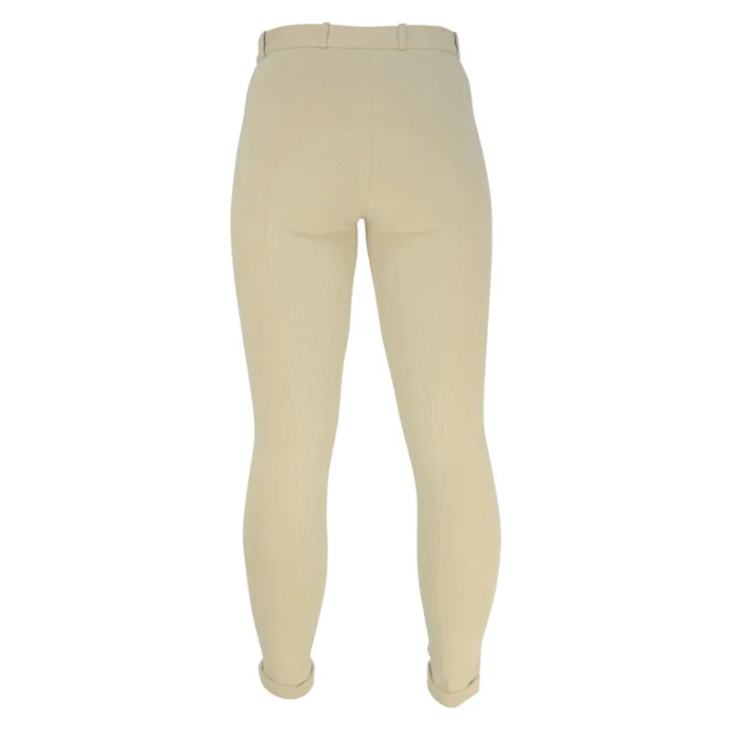 Hy Performance Raised Polka Dot Ladies Jodhpurs in Beige-2