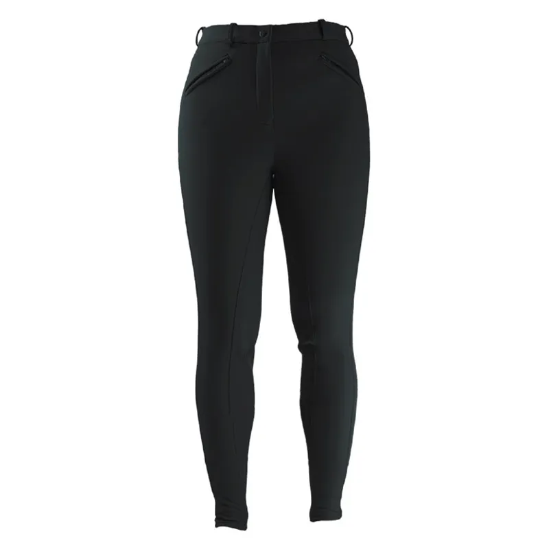Hy Performance Softshell Winter Ladies Breeches in Black