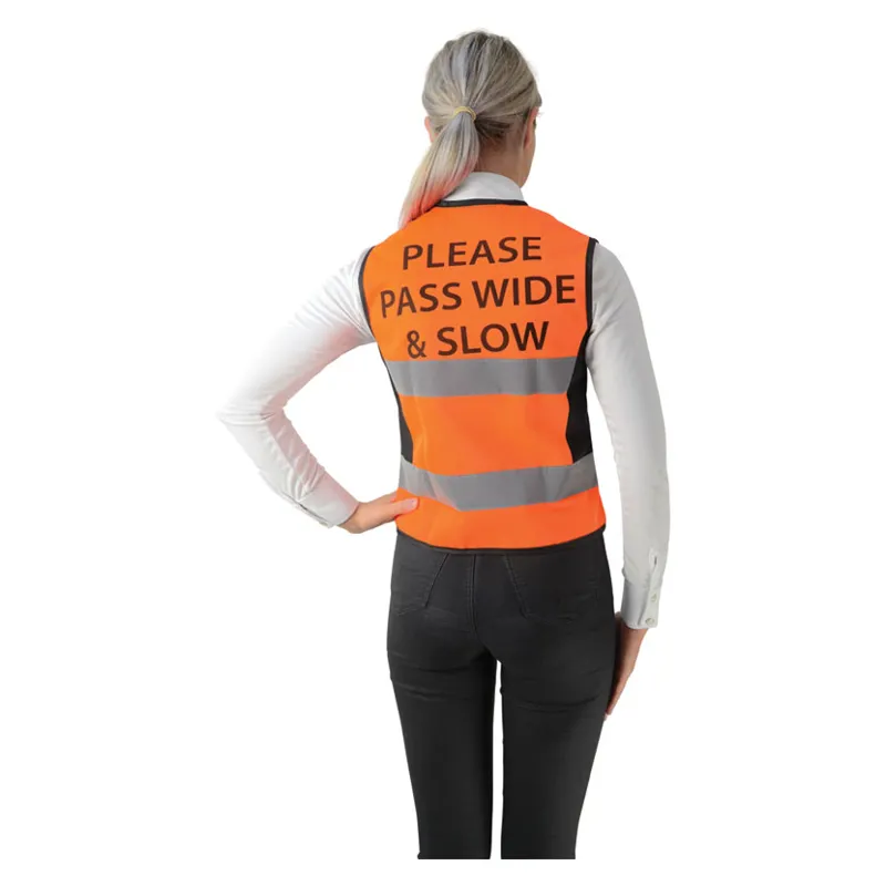 Hy Viz Please Pass Wide and Slow Waistcoat in Orange/Black-1